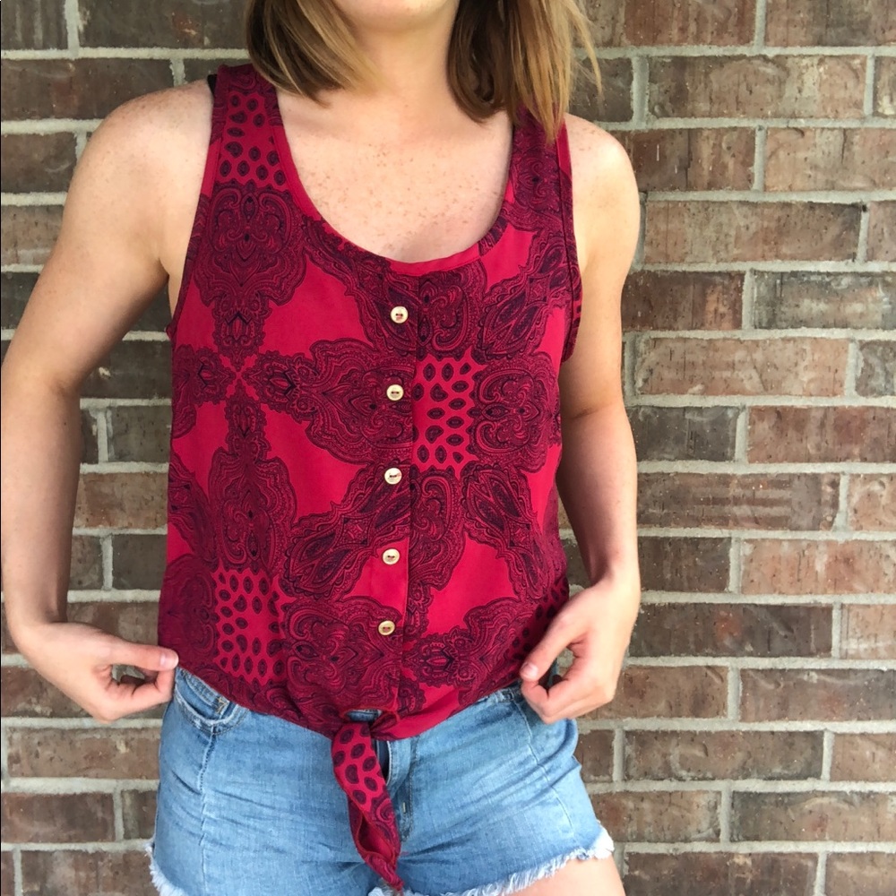 Charlotte Russe Paisley Tank Top